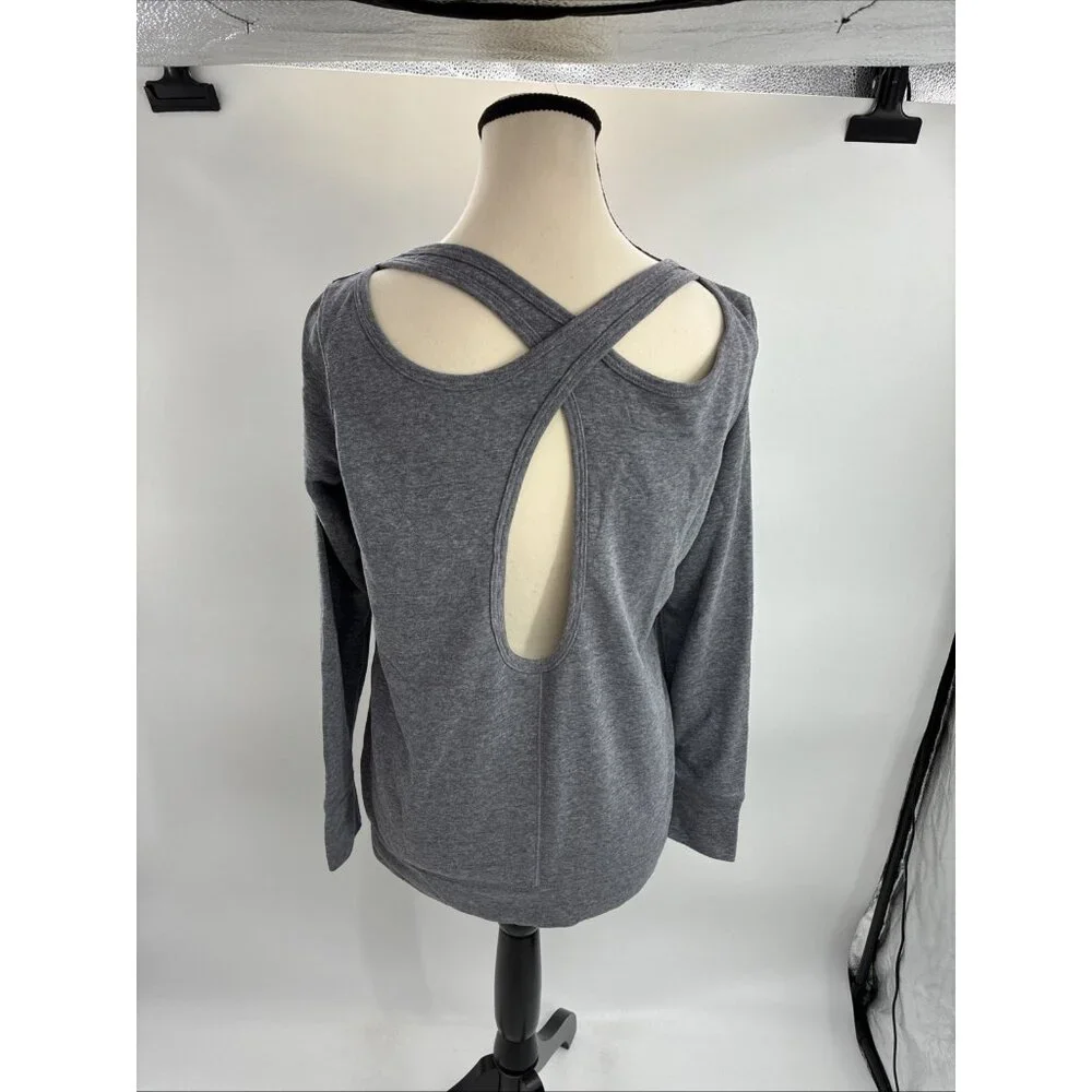Old Navy Womens XS Gray Long Sleeve Graphic Sweatshirt Dance Quote Pullover - Picture 4 of 6